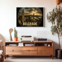 Belgrade Sunset Cityscape Photography Wanderlust Poster
