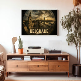 Belgrade Sunset Cityscape Photography Wanderlust Poster