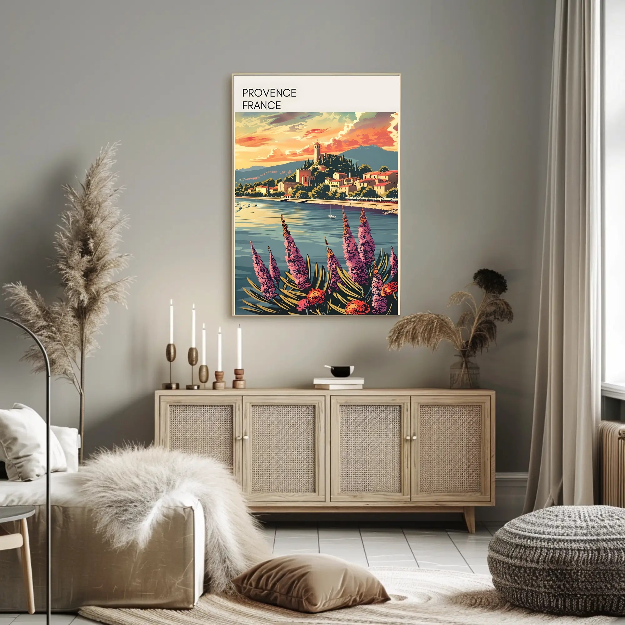 Charming Coastal Village in Provence Travel Poster