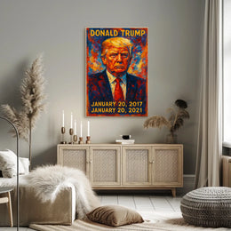 Donald Trump 45th President of the United States Glitch Hop Art Poster