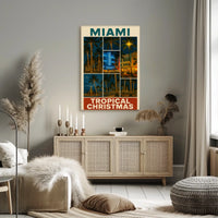Miami Tropical Christmas Poster