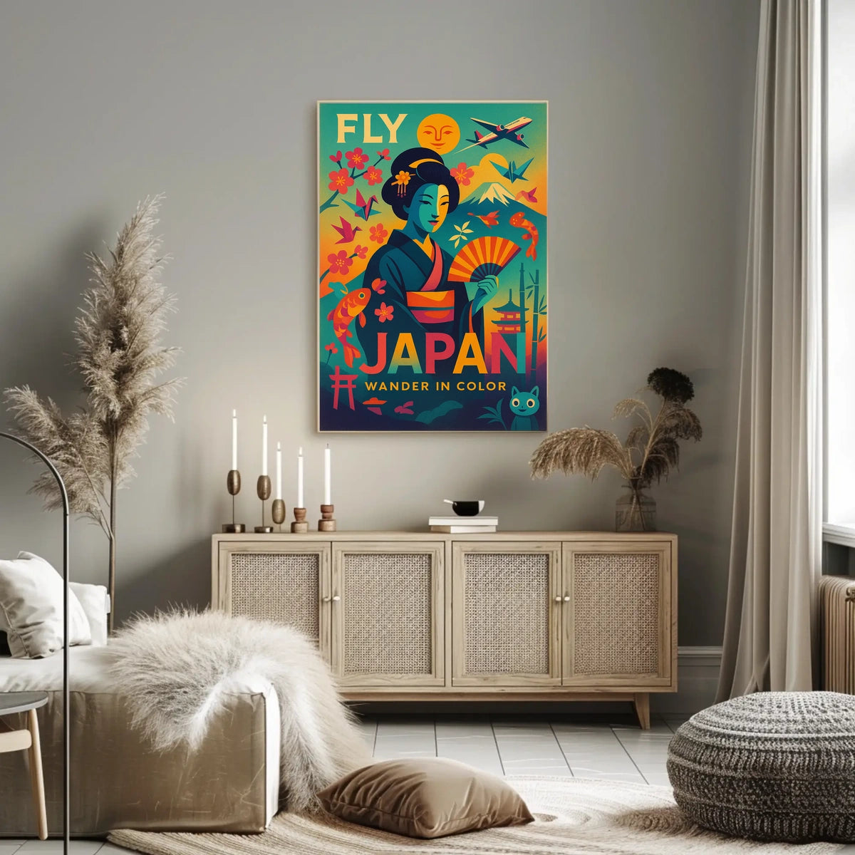 Fly Japan Wander In Color Poster