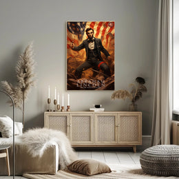 Abraham Lincoln Leadership Art Poster For Home Decor