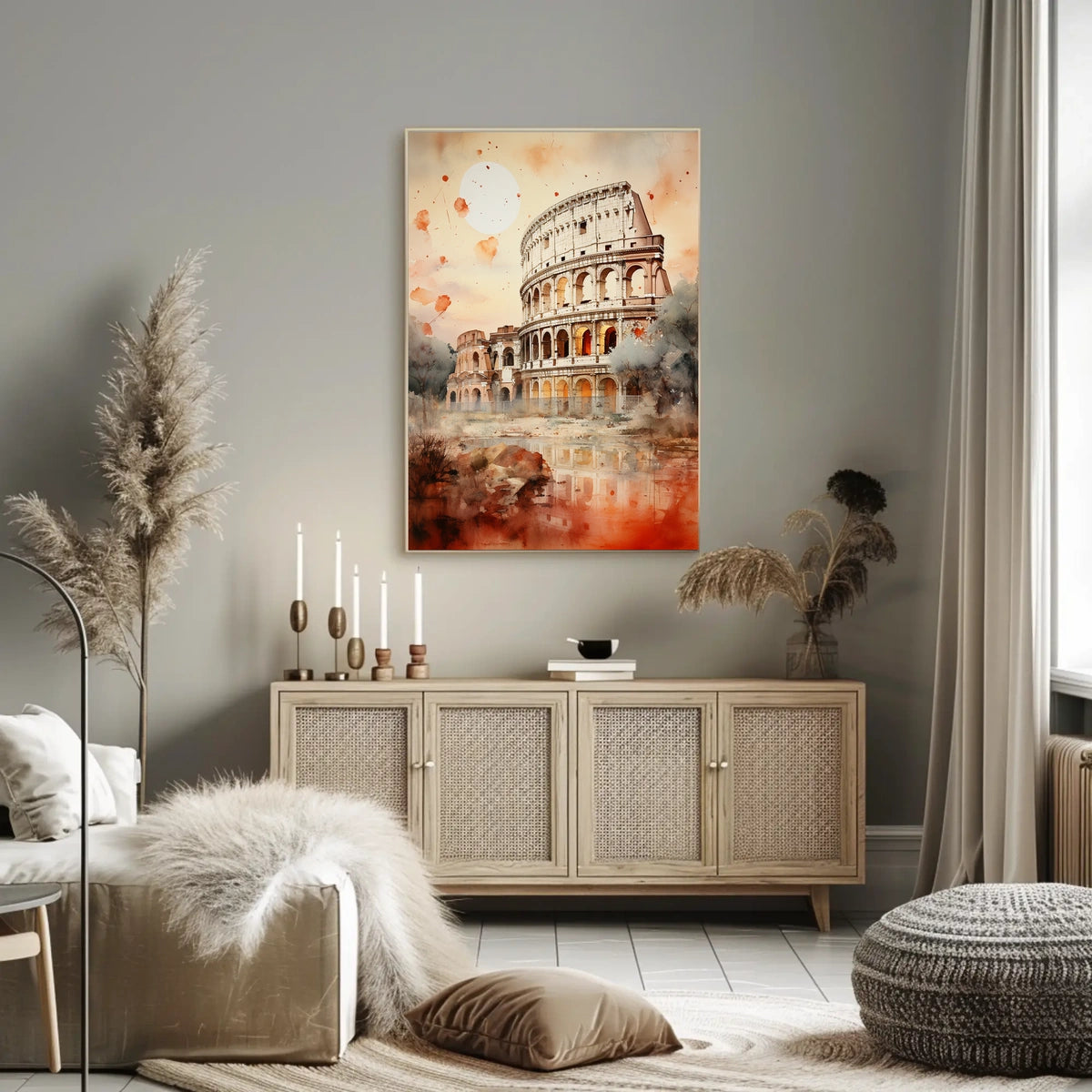 Rome Colosseum Grandeur Travel Poster
