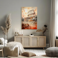 Rome Colosseum Grandeur Travel Poster