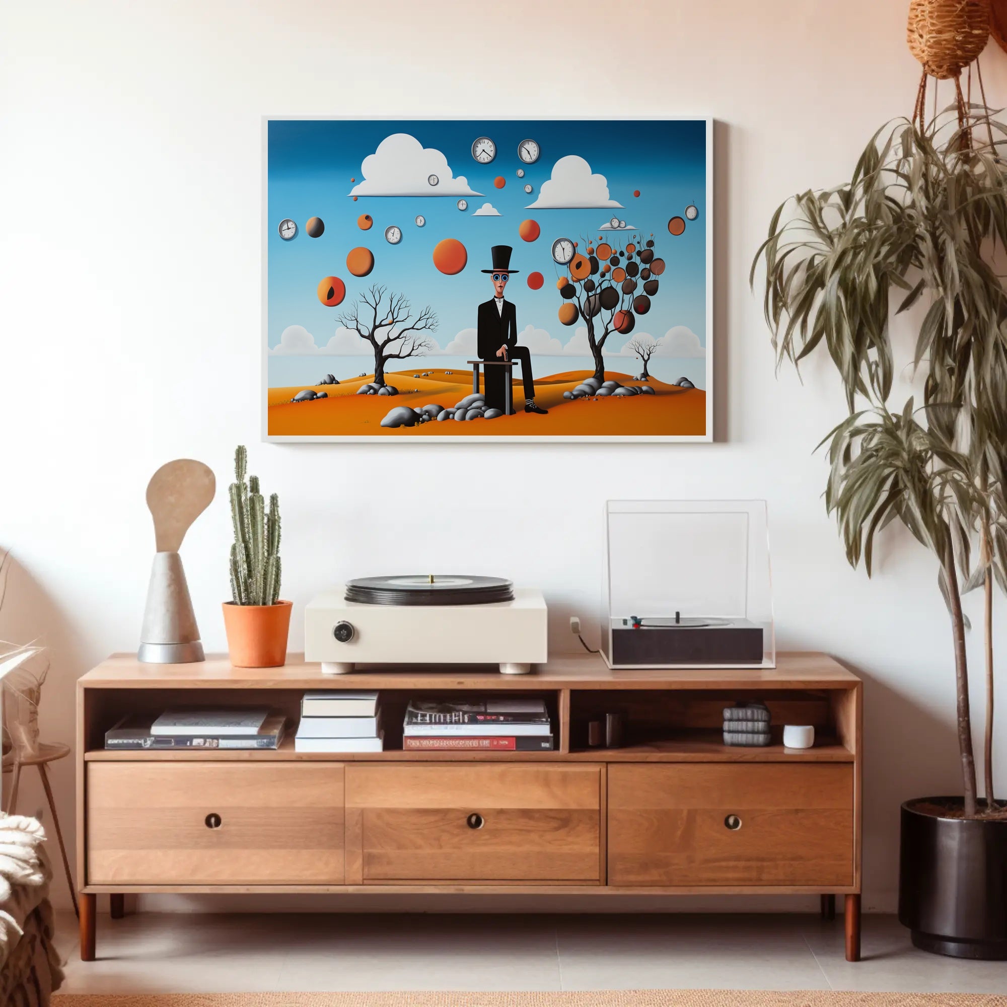 Surreal Dreamscape Desert Artwork in Artistic Poster