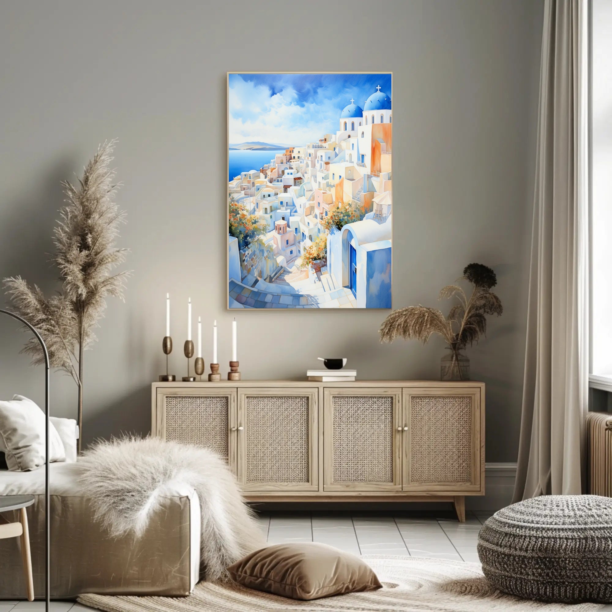 Santorini Serenity Poster