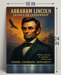 Abraham Lincoln Leadership Portrait: Historical or Presidential Poster