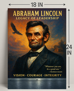 Abraham Lincoln Leadership Portrait: Historical or Presidential Poster