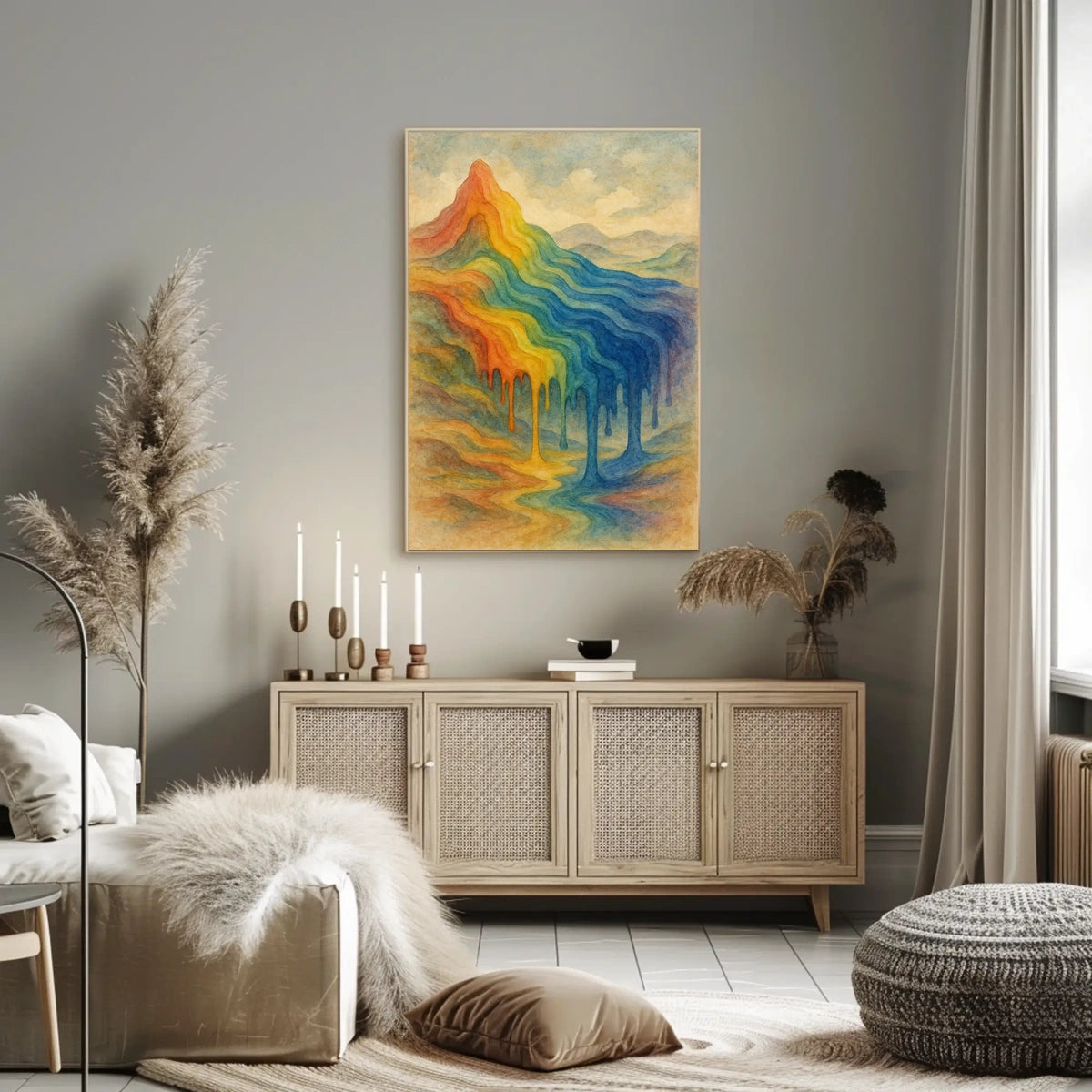 Colorful Mountain Dreamscape Poster