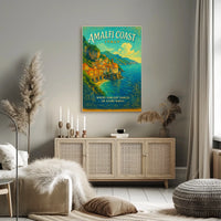 Amalfi Coast Vintage Italian Art Poster Print