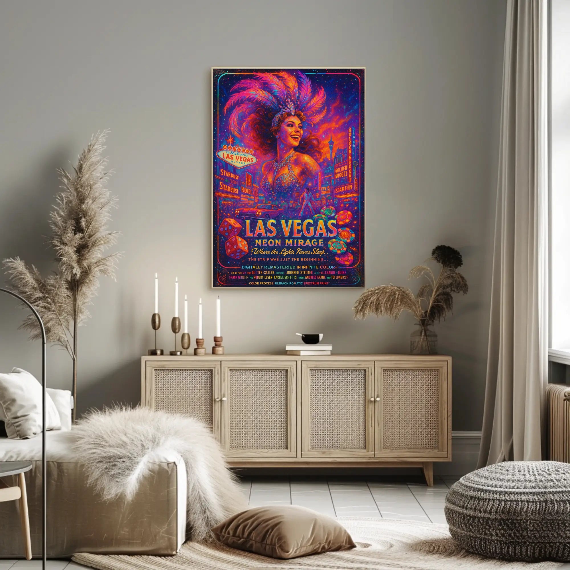 Neon Mirage: Las Vegas Poster PosterGoat