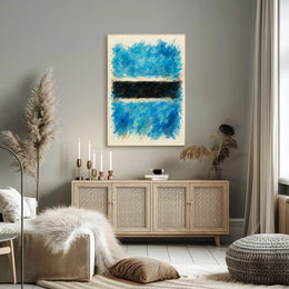 Abstract Expression In Blue And Black Poster