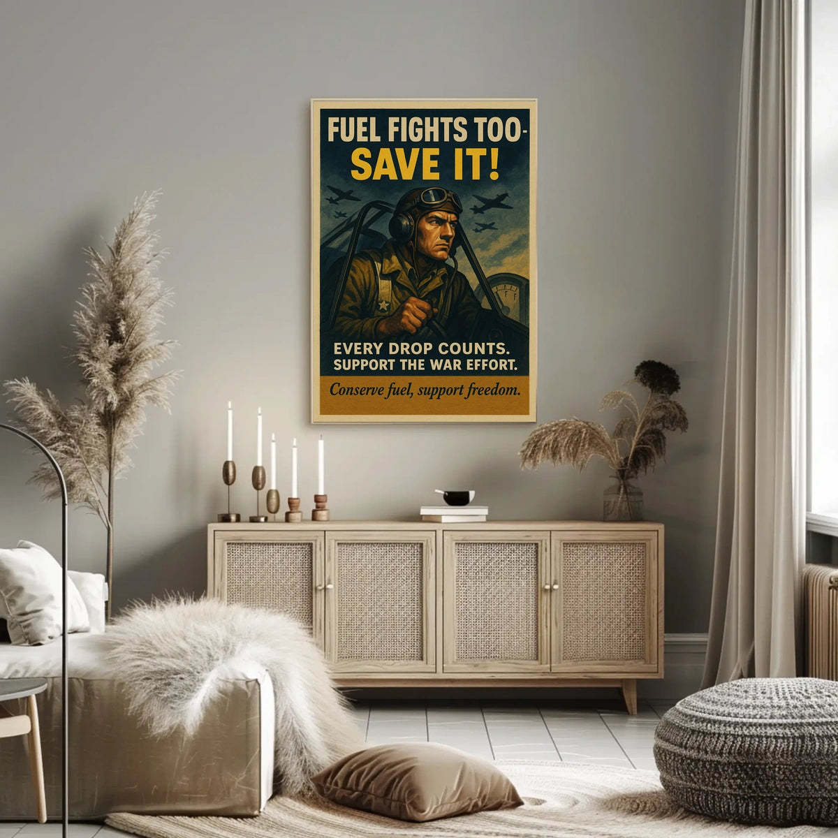 Fuel Conservation In Wartime Poster