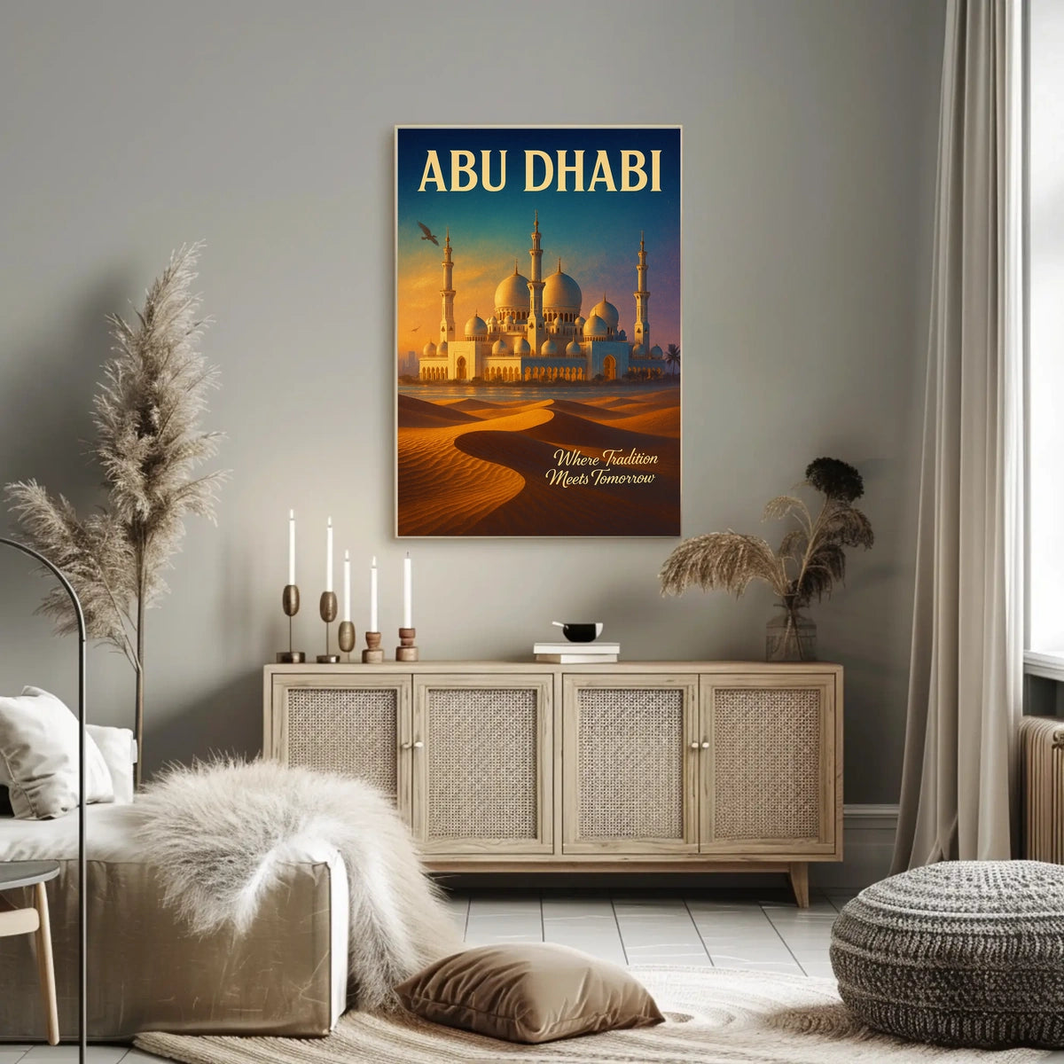 Abu Dhabi Where Tradition Meets Poster