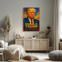 Donald Trump Guardian Liberty Patriot Impressionism Poster