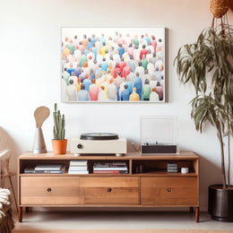 A Colorful Crowd Poster