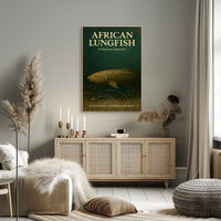 African Lungfish Illustration: Educational or Infographic Poster