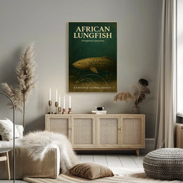 African Lungfish Illustration: Educational or Infographic Poster
