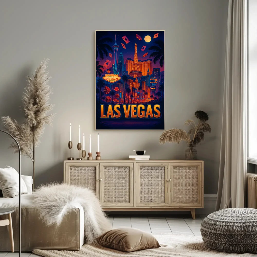 Las Vegas Nightlife Vibes Urban or Cityscape Poster PosterGoat