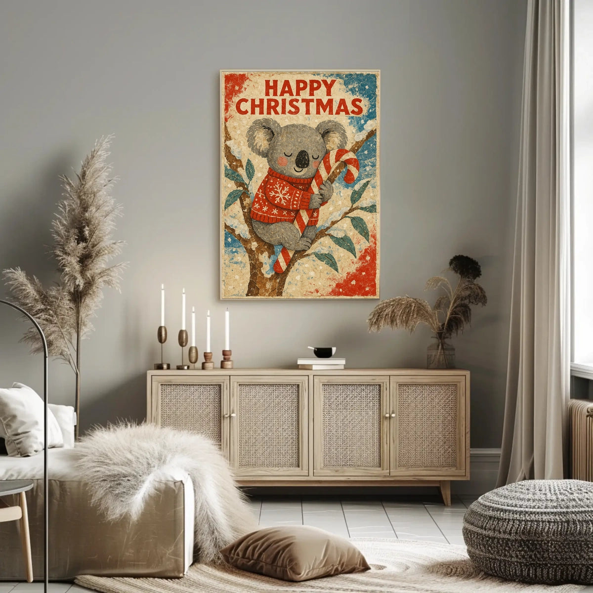 Happy Christmas Koala Poster
