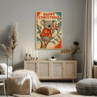 Happy Christmas Koala Poster