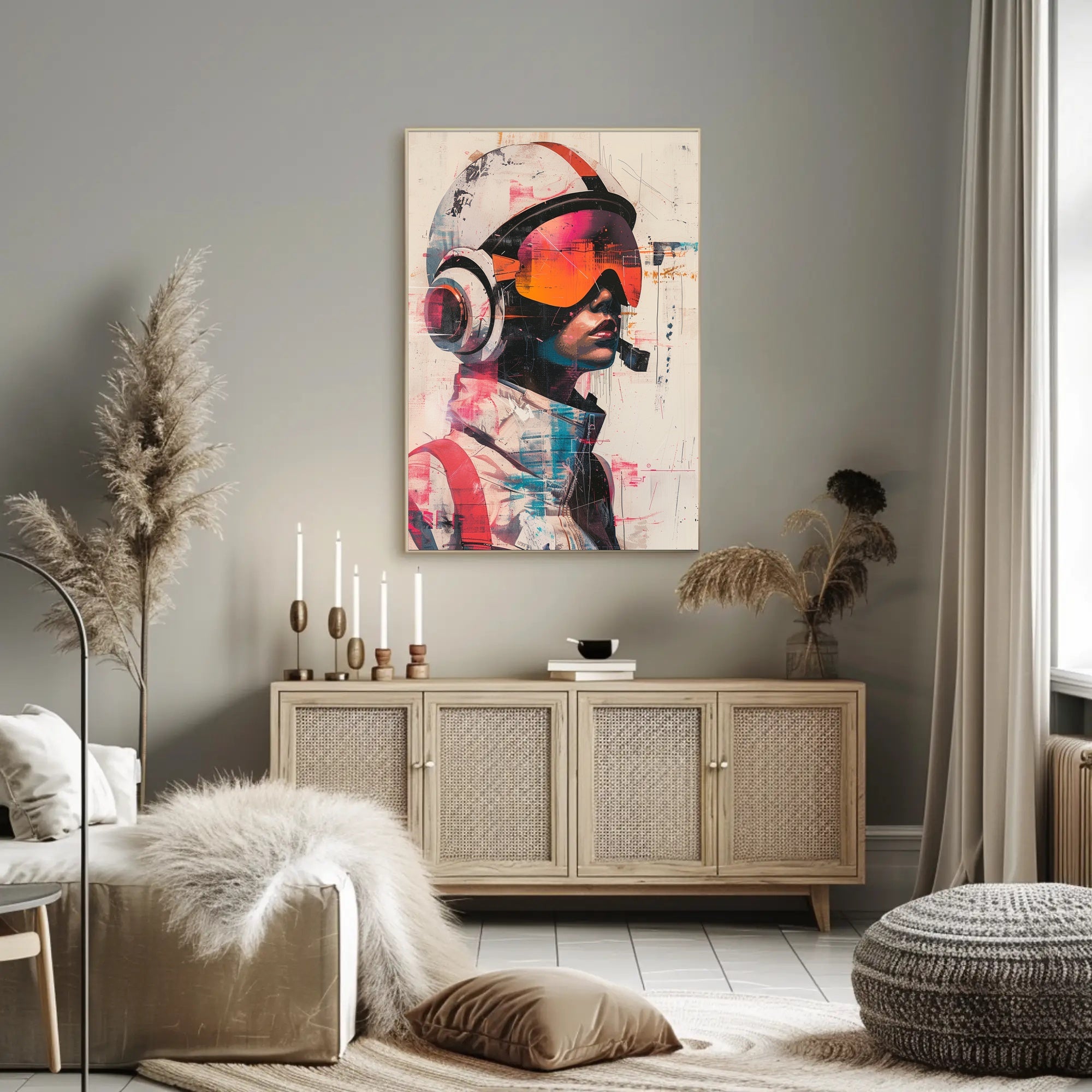 Futuristic Aviator Art Print Poster for Home Decor and Wall Art PosterGoat