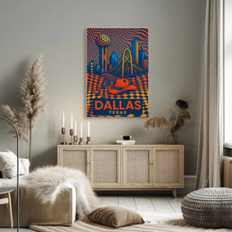 Dallas Vibes Poster Bold Colors For Modern Home Decor Fans