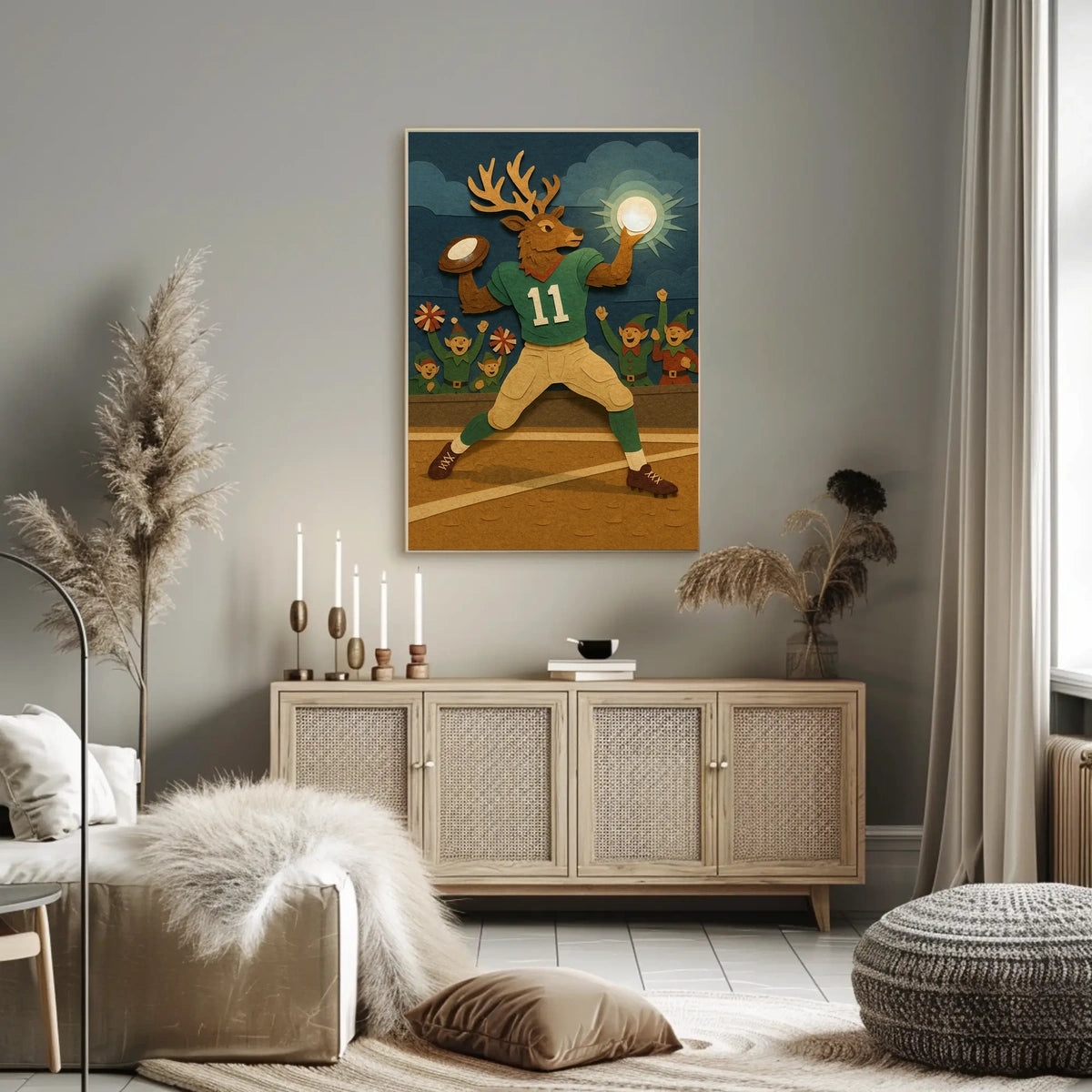 Reindeer Quarterback Number 11 Poster