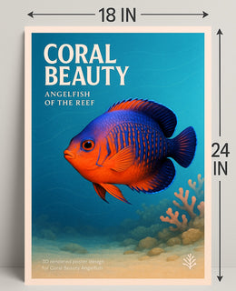 Coral Beauty Angelfish Poster PosterGoat