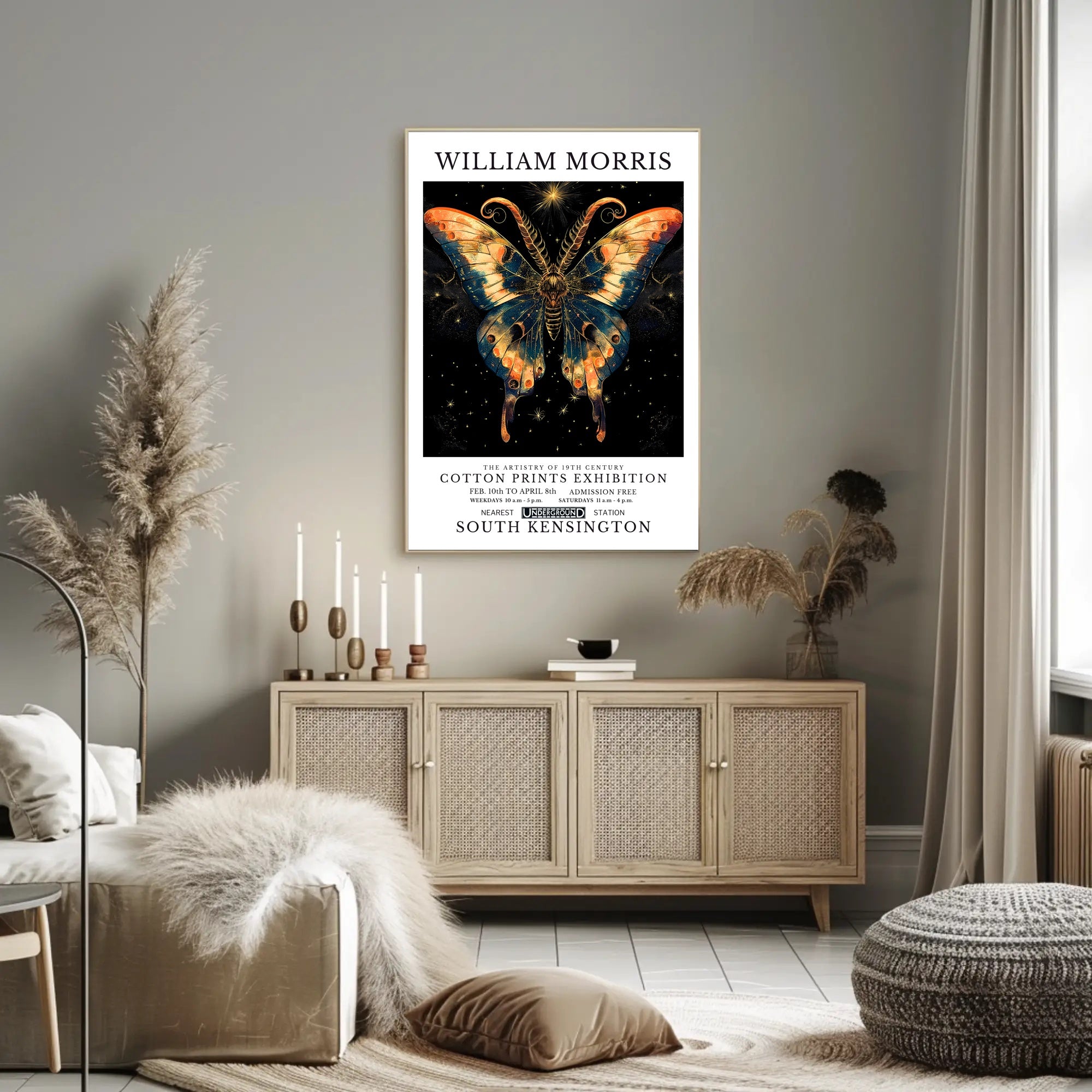 William Morris Artistry 19th Century Cotton Prints Poster