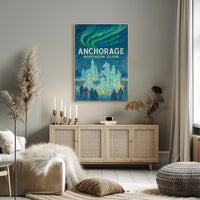 Anchorage Northern Glow Poster