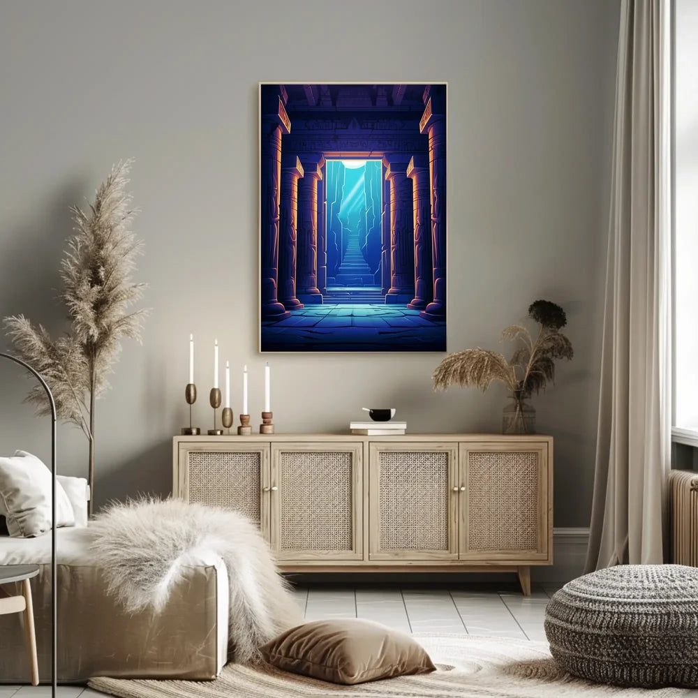 Ancient Temple Fantasy Adventure Art Poster