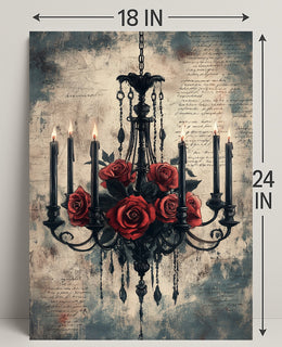 Roses And Candlelight Poster