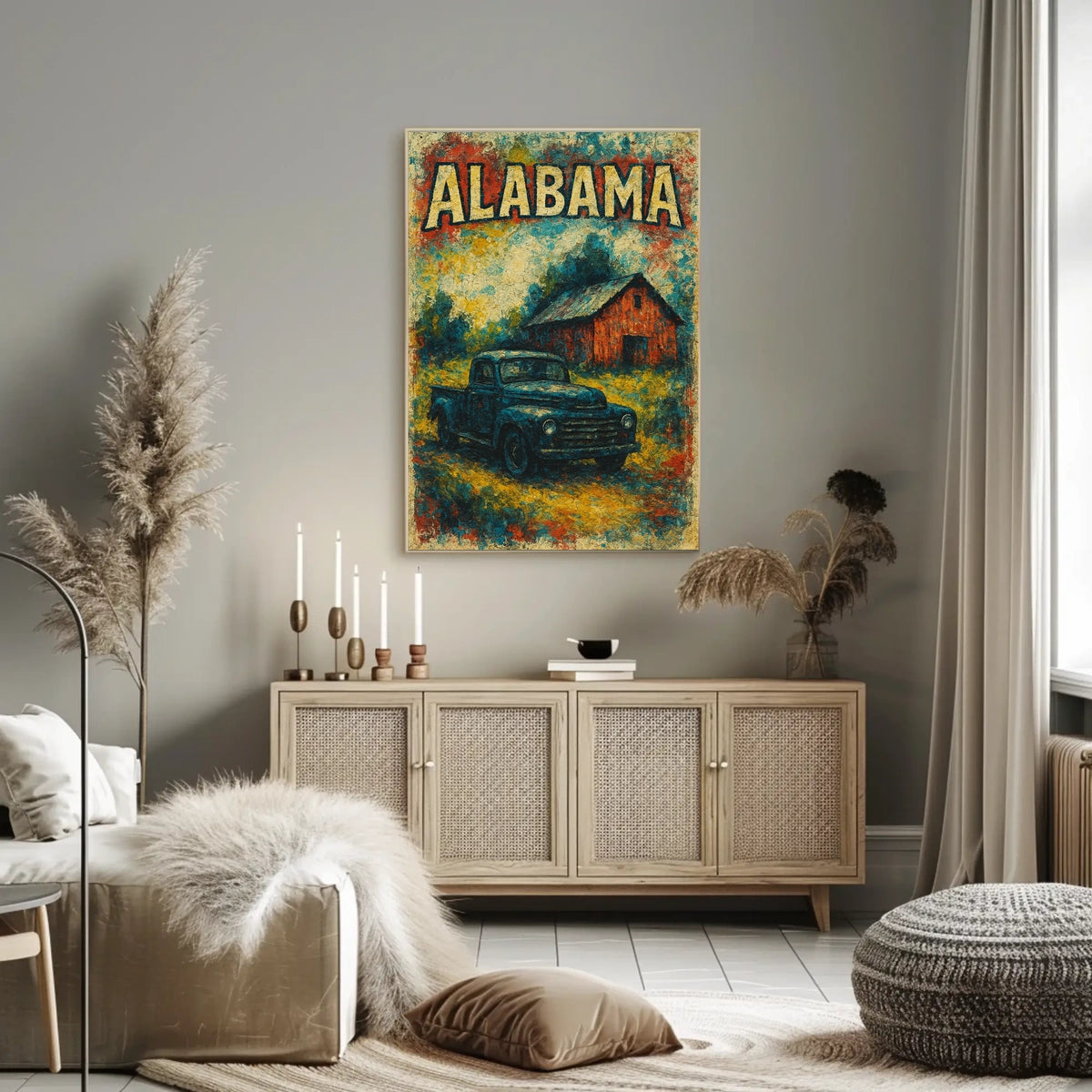 Vintage Alabama Scene Poster