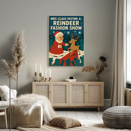 Mrs. Claus Hosts a Reindeer Fashion Show Poster