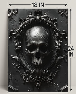 Gothic Skull Emblem Poster