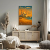 Abu Dhabi Travel Marvels: Discover Architectural Wonders Travel Poster