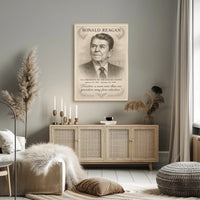 Ronald Reagan 40th President Sketch Poster Wall Art Print PosterGoat