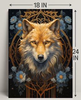 Majestic Wolf Portrait Poster PosterGoat