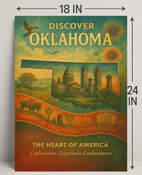 Discover Oklahoma Wall Art Print Decor PosterGoat