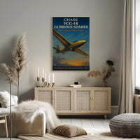 Chase YCG-14 Glider Aviation Vintage Engineering Poster