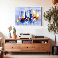 Vibrant Sailing Vessels Poster
