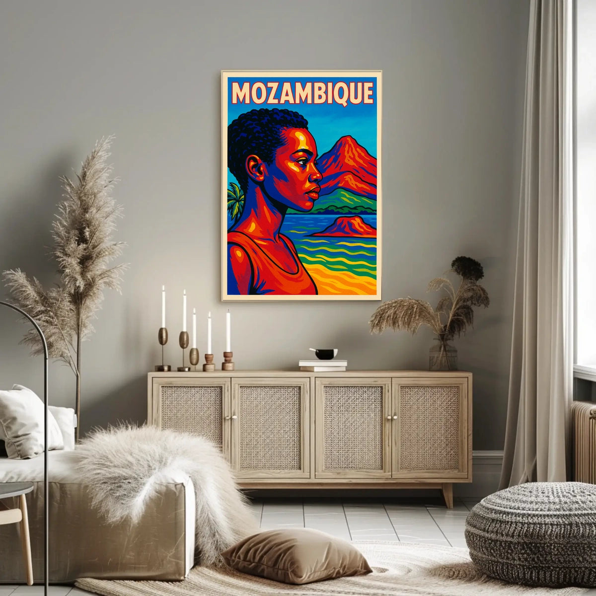 Vibrant Portrait Of Mozambique Poster