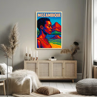 Vibrant Portrait Of Mozambique Poster