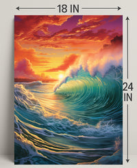 Oceanic Sunset Symphony Poster PosterGoat