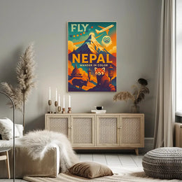 Wander in Color Nepal Adventure Travel Poster PosterGoat