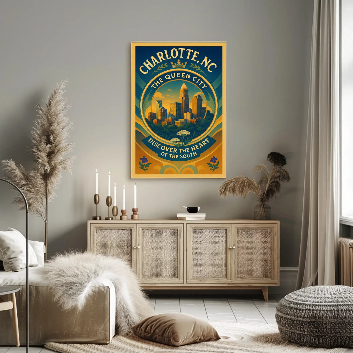Charlotte, NC The Queen City Poster