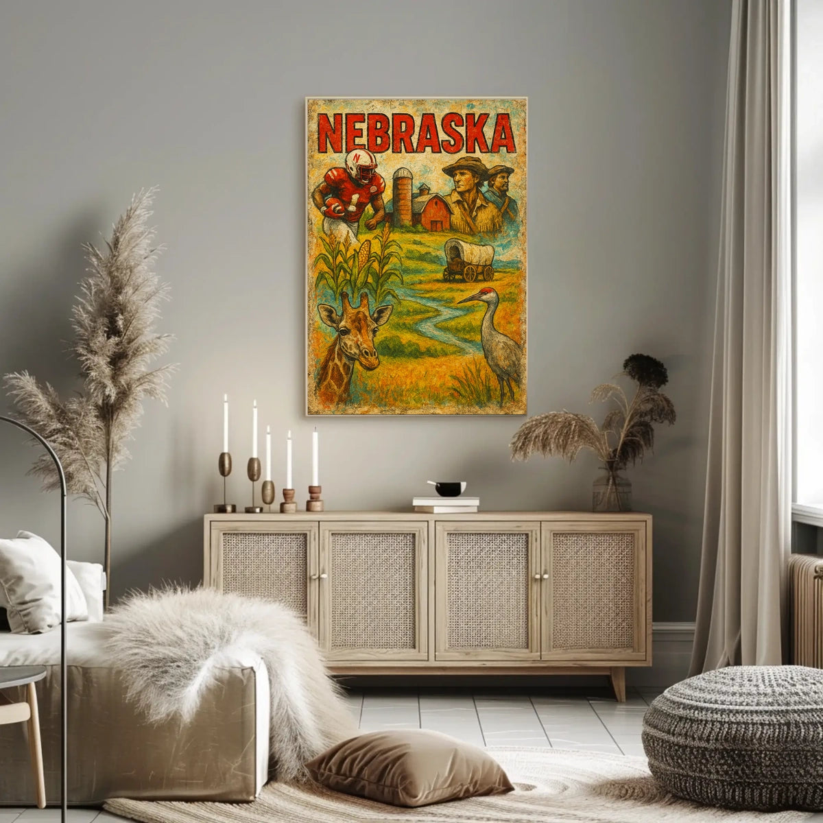 Nebraska A Journey Through Heritage Poster