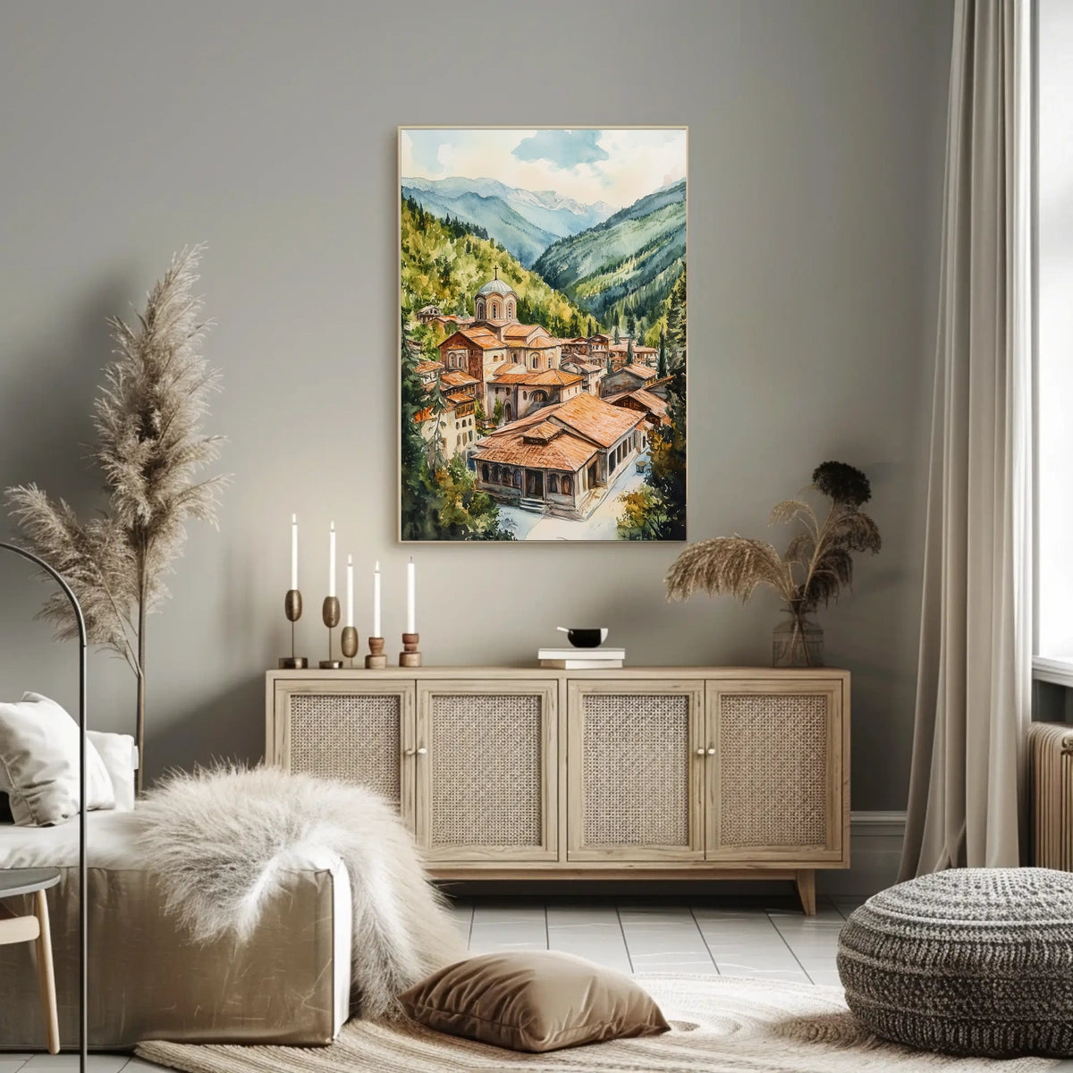 Bulgaria Rila Monastery Mountain View Poster